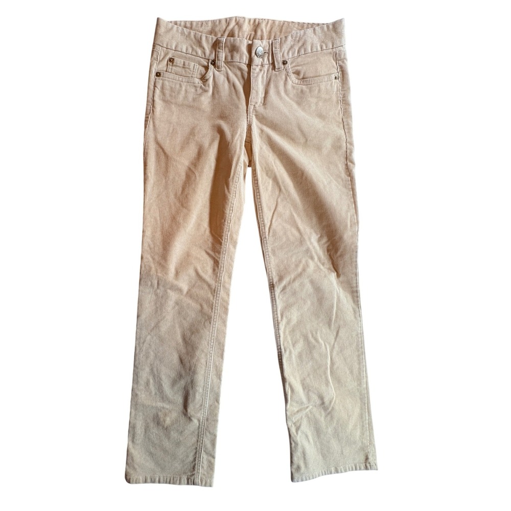 J.Crew Favorite Fit Corduroy Pants Womens 25P Tan Straight Leg Petite Mid Rise